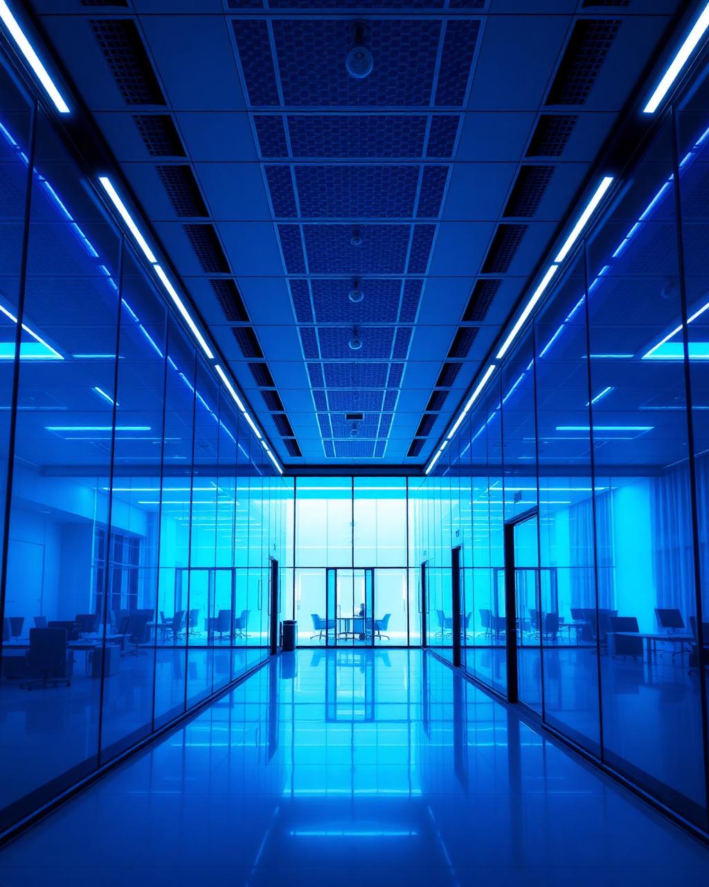 Ambiente corporativo moderno representando inteligência em marketing